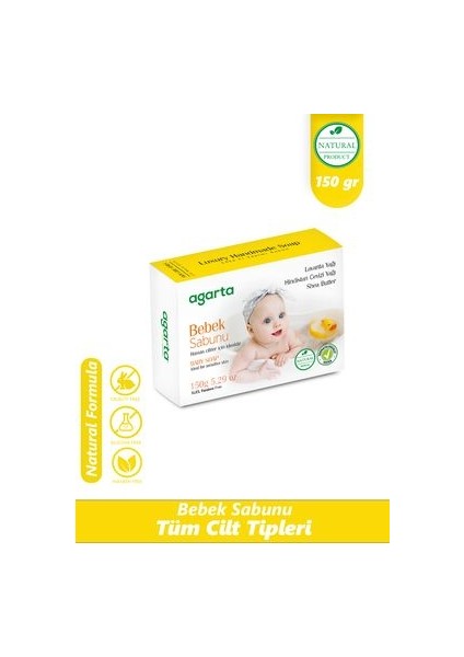 Doğal Bebek Sabunu 150 gr ( 2 Adet ) fiyatları