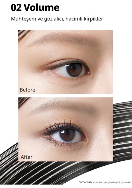 Hacim Kazandıran Suya Dayanıklı Maskara PERIPERA Ink Black Cara Choigosim (02 Volume Curling) modelleri