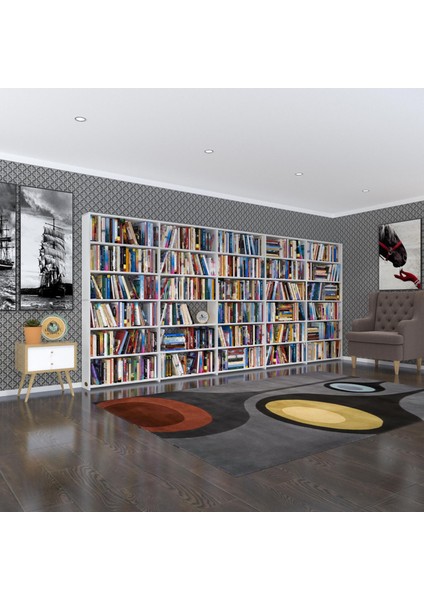 Kenzlife 6 Katlı 5 Bölme Çift Bölme Kitaplık