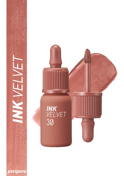 Yüksek Pigmentli, Kadife Görünümlü, Gün Boyu Kalıcı Tint PERIPERA Ink Velvet (30 Classic Nude)