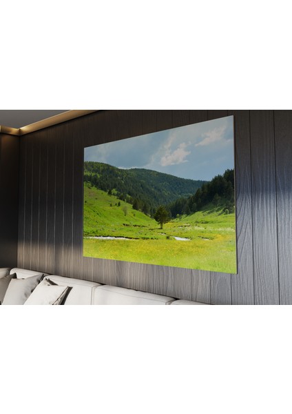Tablo - Duvar Tablosu - Yayla, Dere ve Yeşillik Manzaralı Tablo - Ev Dekorasyon - 60 x 40 cm