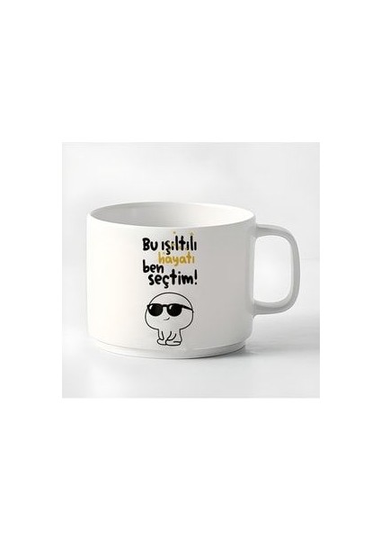 Duble Türk Kahvesi Fincanı & Espresso Bu Işıltılı Hayatı Ben Seçtim ''cool ''motto 180 ml