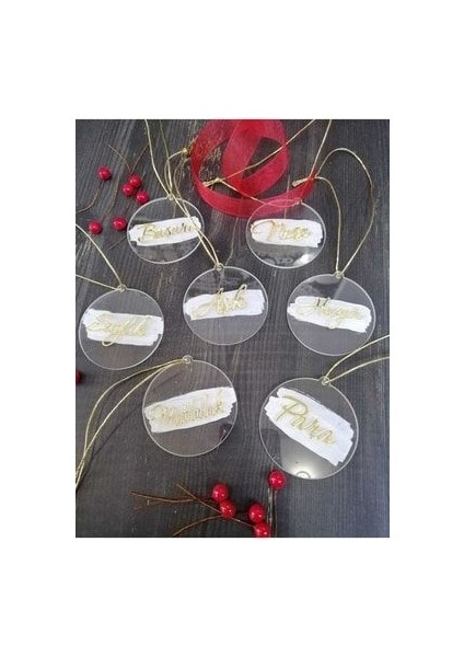 Yılbaşı Ağacı Süsü Şeffaf Pleksi Dilek Süsleri fiyatları