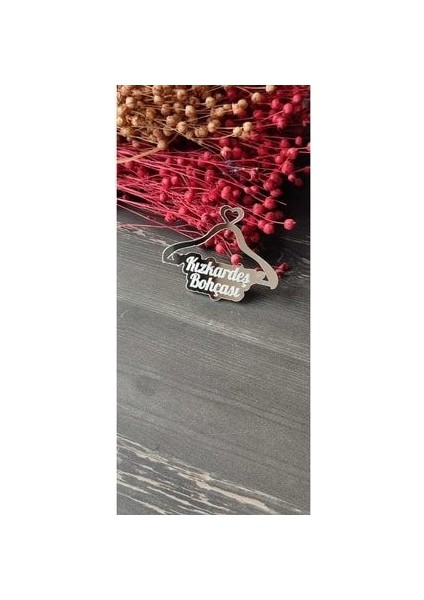 Pleksi Kızkardeş Bohçası Yazısı Gümüş(1 Adet)