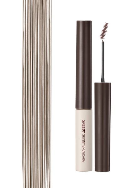 Özel Fırça Tasarımlı, Yoğun Pigmentli Kaş Maskarası PERIPERA Speedy Skinny Browcara 02 Dark Brown