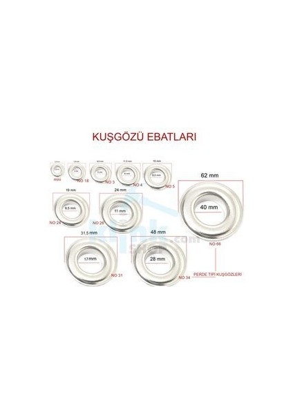 31 Kuşgözü Çekiçle Uygulama Aparatları ve 7 Adet 17 mm Nikel Renk Kuşgözü Kiti- Paslanmaz Pirinç