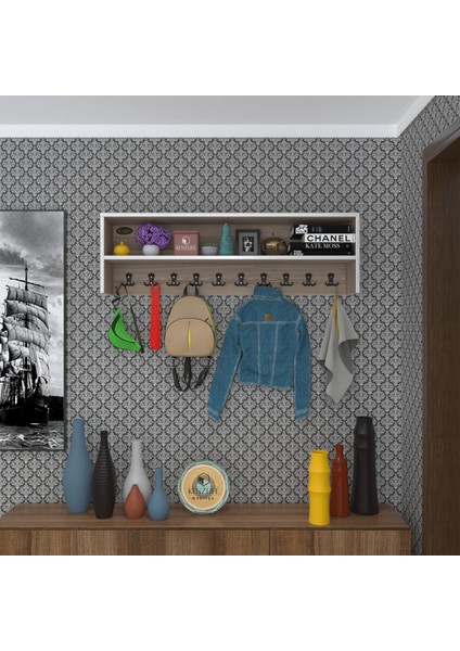 Kenzlife elbise askılığı askılık zeytuni crd 35*120*20 siyah 10 adet askı portmanto raflı