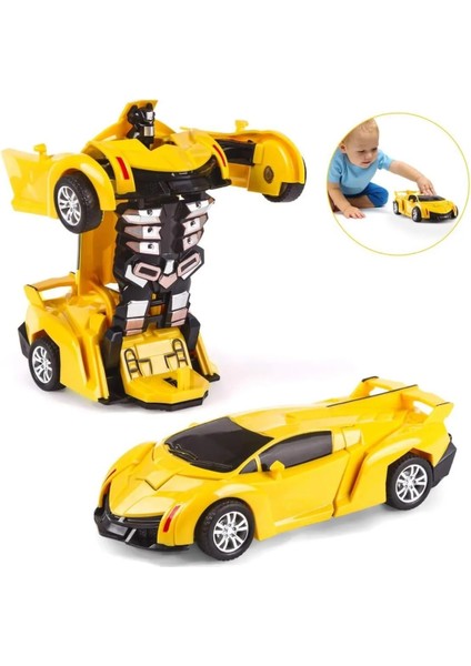 Transformers Robot Çek Bırak Kendinden Robota Dönüşebilen 1:32 Bugatti Lamborghini Araba