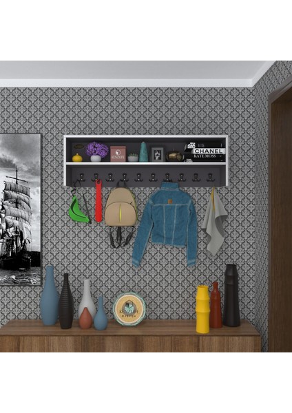Kenzlife elbise askılığı askılık zeytuni gri 35*120*20 siyah 10 adet askı portmanto raflı