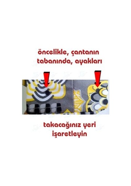 Çanta Tabanı Ayağı-Antik Sarı El Örgüsü ve Dikim Çantalar Için 1,5 cm Kabara - 4 Adet fiyatları