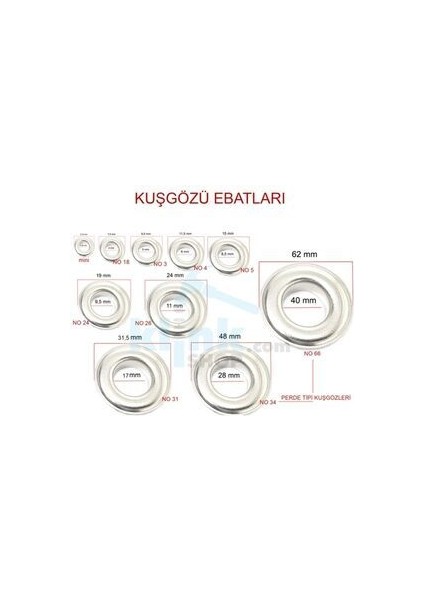 4 Numara Nikel Renk Kuşgözü - 6 mm Aparatsız Malzeme Paketi - 100 Adet Paslanmaz Pirinç Kuşgözü modelleri