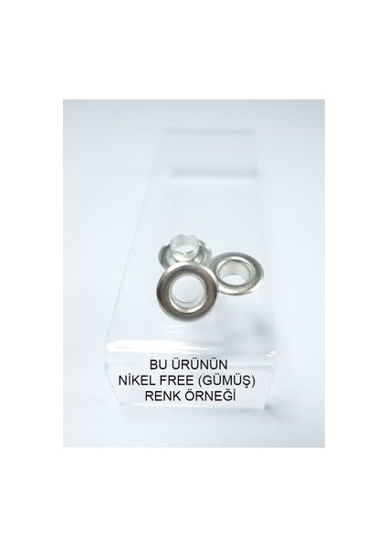 4 Numara Nikel Renk Kuşgözü - 6 mm Aparatsız Malzeme Paketi - 100 Adet Paslanmaz Pirinç Kuşgözü fırsatları