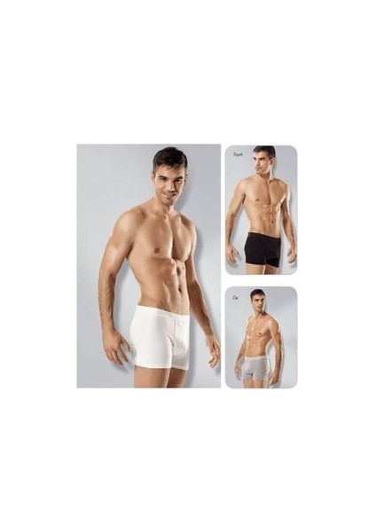 Yıldızı Elastan Erkek 8'li Paket Likralı Gri Boxer 0060 fırsatları