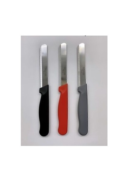 Micro Tırtıklı Doğrama Bıçağı 3’lü Siyah Kırmızı Gri