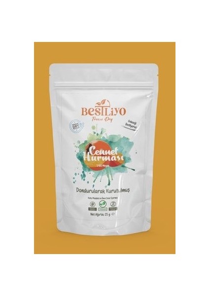 Freeze Dry Dondurularak Kurutulmuş Cennet Hurması 25gr