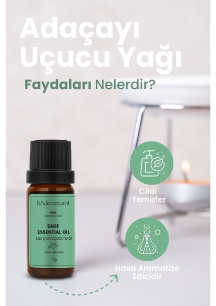 Bade Natural Adaçayı Uçucu Yağı Saf 10 ml