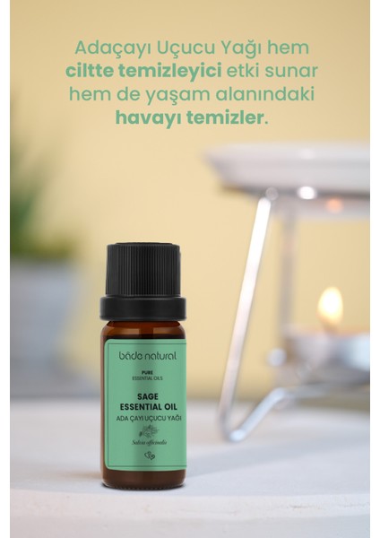 Bade Natural Adaçayı Uçucu Yağı Saf 10 ml