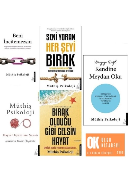 Beni İncitemezsin - Hayır Diyebilme Sanatı - Seni Yoran Her Şeyi Bırak - Dünyaya Değil Kendine Meydan Oku - Bırak Olduğu Gibi Gelsin Hayat 5'li Set - Müthiş Psikoloji