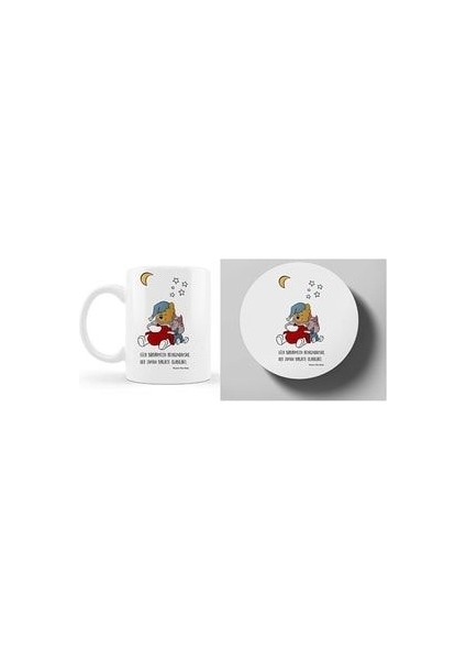 Winnie The Pooh Arkadaşlık Motto Kupa ve Bardak Altlığı 280 ml