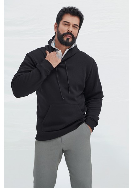 2'li Paket Standart Fit Normal Kesim Kapüşonlu Kanguru Cepli Sweatshirt