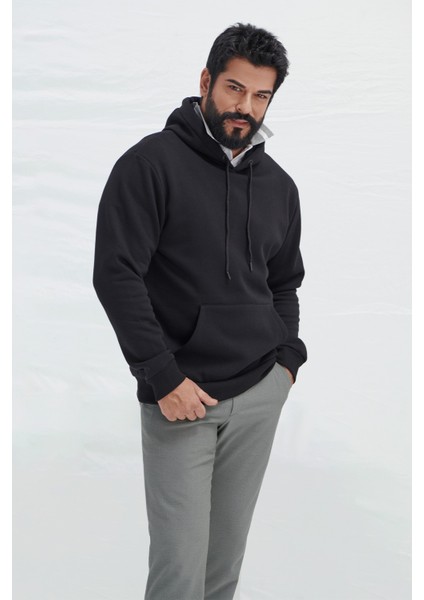 2'li Paket Standart Fit Normal Kesim Kapüşonlu Kanguru Cepli Sweatshirt