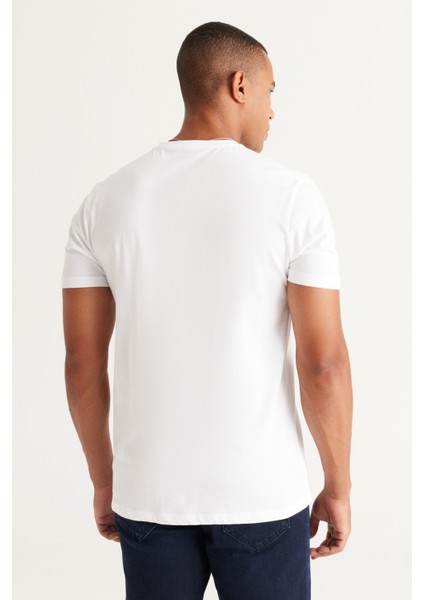 2'li Slim Fit Dar Kesim V Yaka %100 Pamuk Tişört