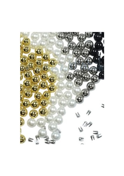 Çakma Inci-Çivili Inci Boncuk- Karışık Renk ve Ebatlarda- 1200 Adet modelleri