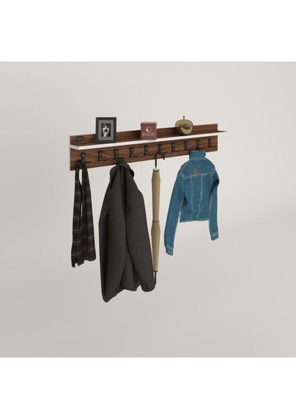 Kenzlife elbise askılığı askılık vettini cvz 20*120*12 siyah 10 adet askı portmanto