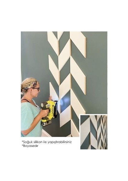 Verev Model Duvar Çıtası 7li Paket Ham Mdf Dıvar Dekorasyon Duvar Kaplama Yatak Başı Panel