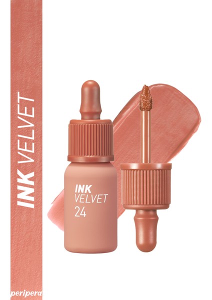 Yüksek Pigmentli, Kadife Görünümlü, Gün Boyu Kalıcı Tint PERIPERA Ink Velvet (24 Milky Nude)