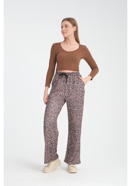 Leopar Bol Paça Pantolon 857210