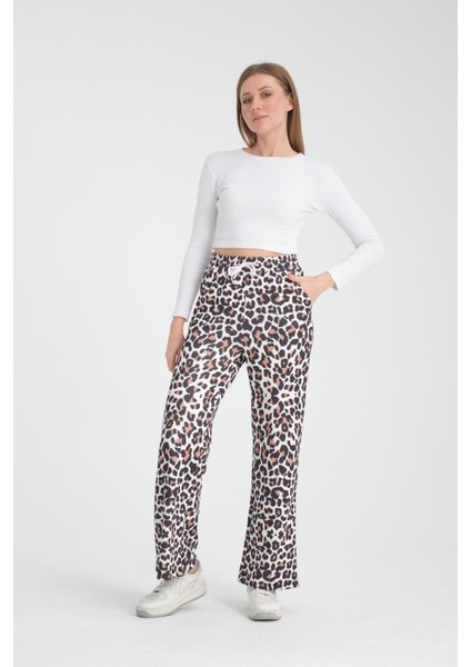 Leopar Bol Paça Pantolon 87710