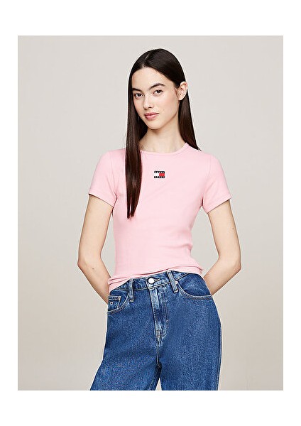 Tjw Slım Badge Rıb Tee