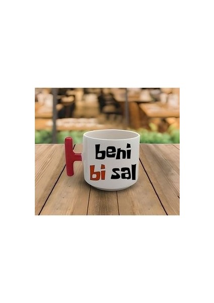 Latte & Espresso Beni Bi Sal Kırmızı T Kulp Kupa 200 ml
