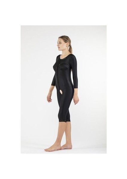 Tüm Vücut Askılı Post Op Kompresyon Korsesi Siyah modelleri