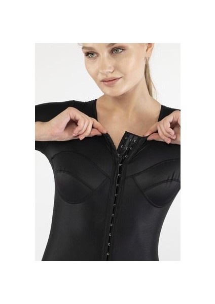 Tüm Vücut Askılı Post Op Kompresyon Korsesi Siyah fırsatları