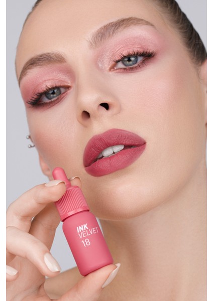 Yüksek Pigmentli, Kadife Görünümlü, Gün Boyu Kalıcı Tint PERIPERA Ink Velvet (18 Star Plum Pink) modelleri