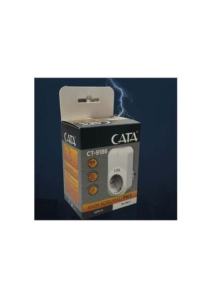 CT-9186 Akım Korumalı Priz 4000 W Güç Kapasitesi ile 8 Adet Çocuk Korumalı