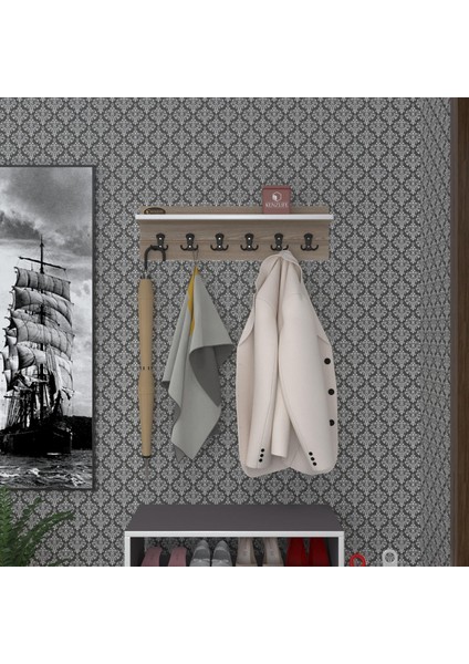 Kenzlife elbise askılığı askılık vettini crd 20*070*12 siyah 6 adet askı portmanto