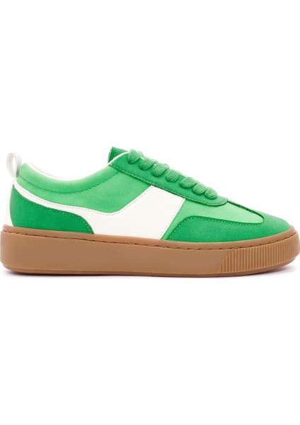 Acbc x Kadın Yeşil Bağcıklı Süet Sneaker 24WFD435310