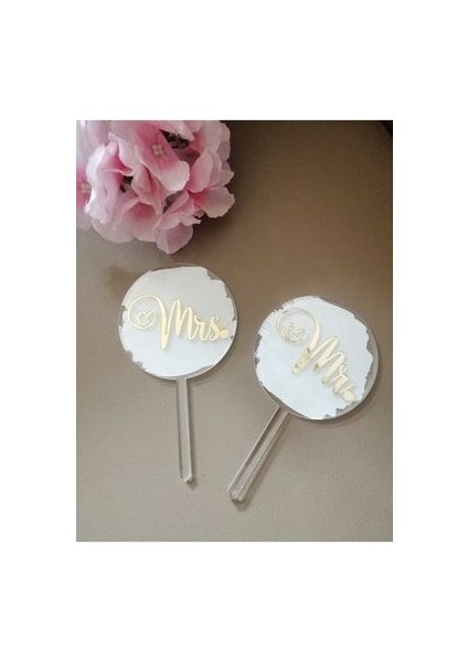 Mrs. Mr. Caketoppers Şeffaf Pleksi Pasta Süsü fiyatları
