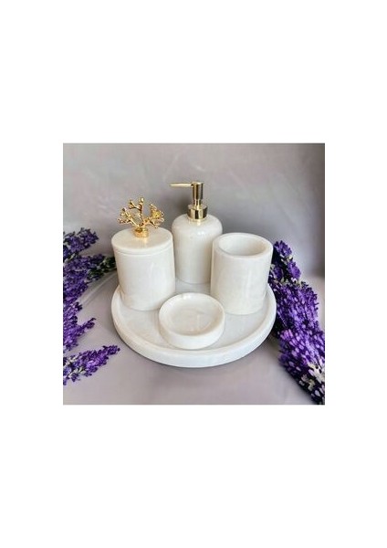 Mermer Banyo Seti 5’li Momento Design