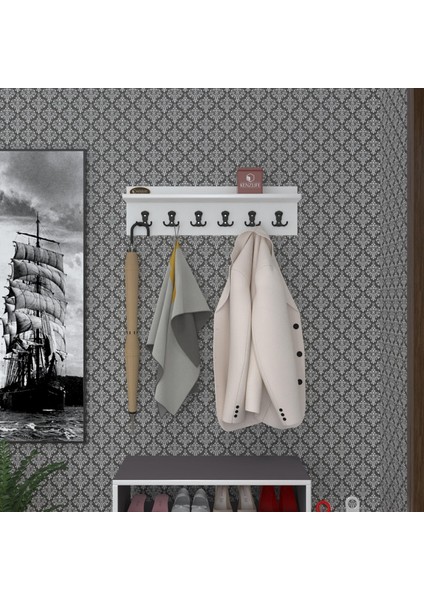 Kenzlife elbise askılığı askılık vettini byz 20*070*12 siyah 6 adet askı portmanto