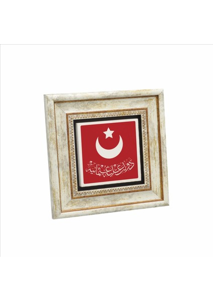 Devlet-I Aliyye-I Osmaniyye Baskılı Doğaltaş Tablo 20X20 KH-214