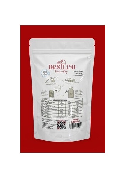 Freeze Dry Dondurularak Kurutulmuş Vişne fiyatları