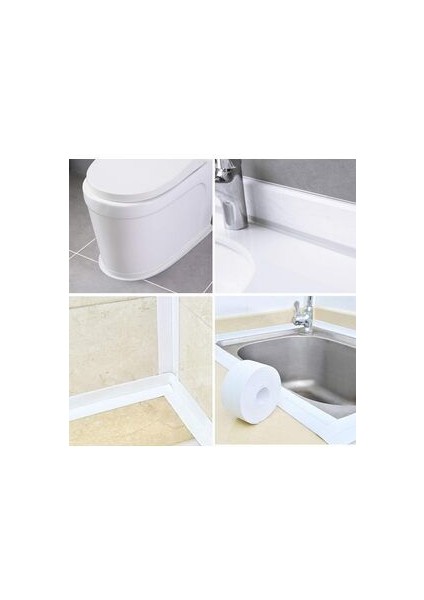 Duş Pvc Lavabo Küvet Tezgah Kenar Banyo Mutfak Pencere 3,2 mt Su Sızdırmaz Geçirmez Yalıtım Bant