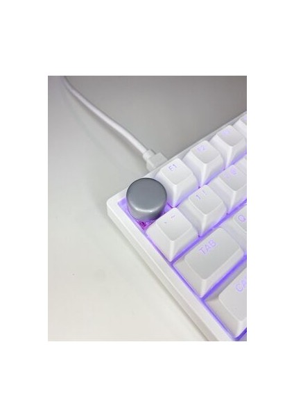 Round Mekanik Klavye Tuşu Gümüş Artisan Keycaps Gamer Aksesuar Buffed
