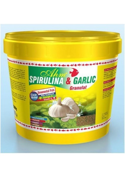 Marin Spirulina Garlic Sarımsaklı Yem 100 gr Özel Paket