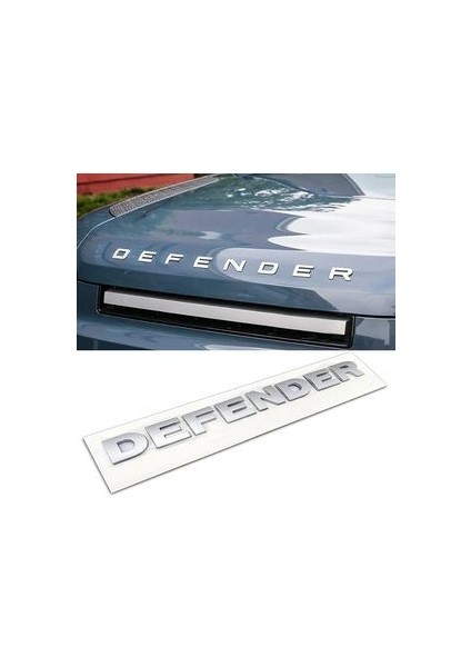 Land Rover New Defender Uyumlu Ön Kaput Yazısı Gri