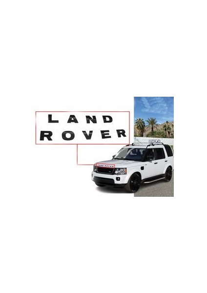 Land Rover Dıscovery 3 - 4 Uyumlu Ön Kaput Yazısı Siyah